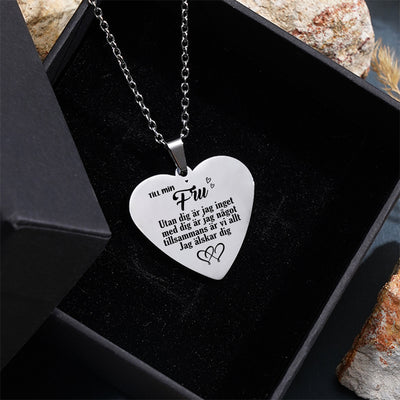 Hjärthänge graverat från man till fru - Du är min ömhet