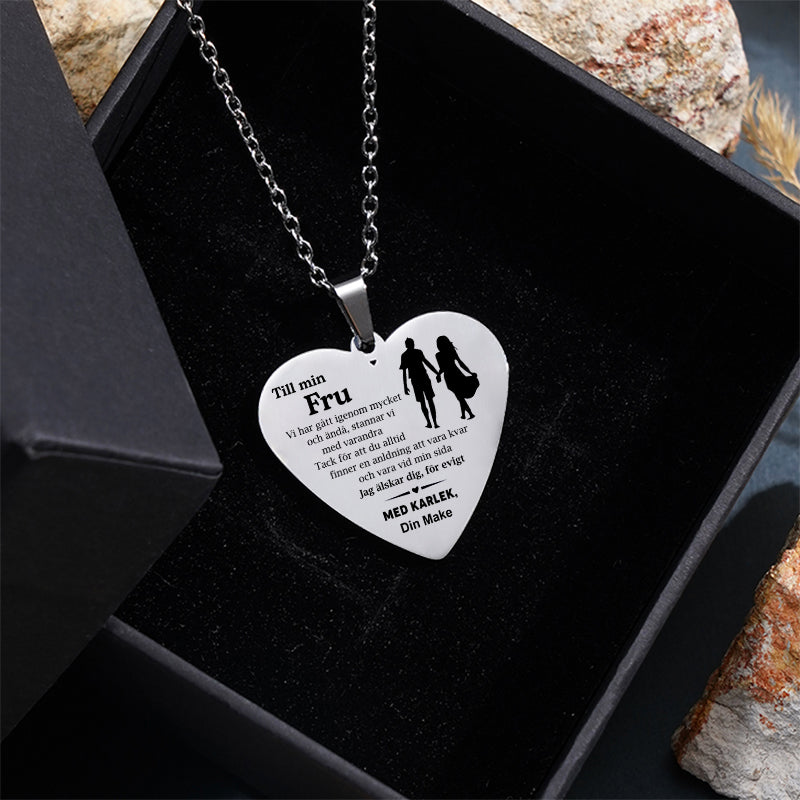 Hjärthänge graverat från man till fru - Min styrka finns i dig