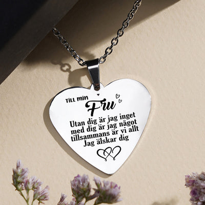 Hjärthänge graverat från man till fru - Du är min ömhet