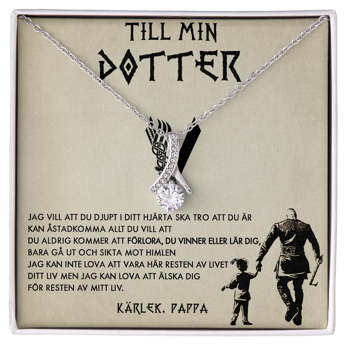 Halsbandshänge till din dotter "För min underbara dotter"