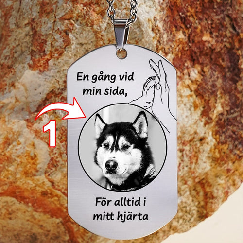 Kundanpassad minnes-identitesbricka - Evig kärlek