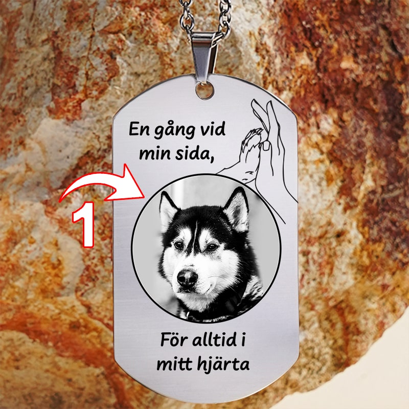 Kundanpassad minnes-identitesbricka - Evig kärlek