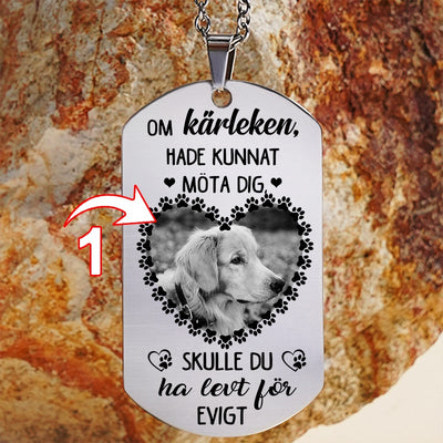 Kundanpassad minnes-identitesbricka - Stort fotavtryck i mitt liv