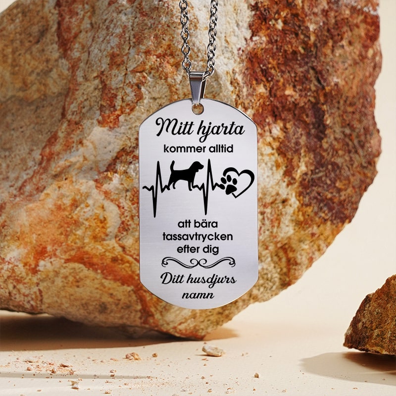 Kundanpassad minnes-identitesbricka - Min skyddsängel