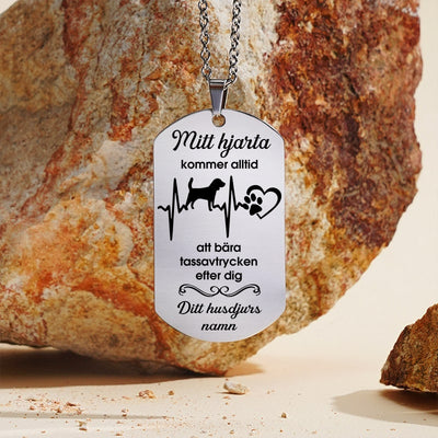 Kundanpassad minnes-identitesbricka - Min skyddsängel