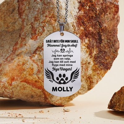 Kundanpassad minnes-identitesbricka - Din stjärna kommer aldrig att blekna