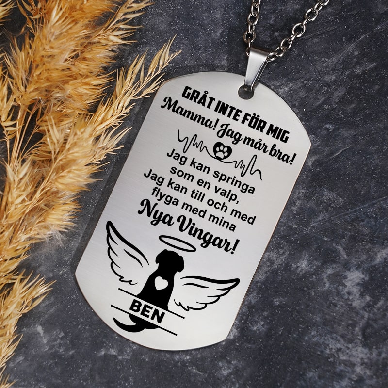 Kundanpassad minnes-identitesbricka - Bra minnen