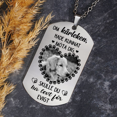 Kundanpassad minnes-identitesbricka - Stort fotavtryck i mitt liv