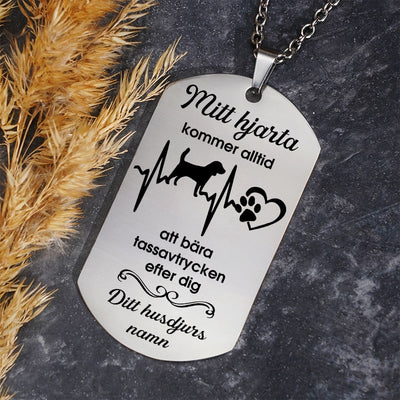 Kundanpassad minnes-identitesbricka - Min skyddsängel