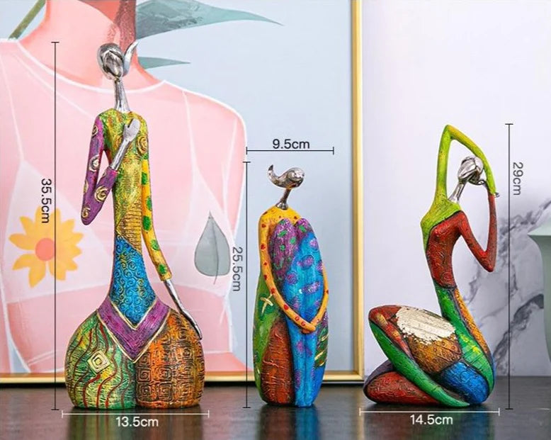 Konstverk Färgglada kvinnor