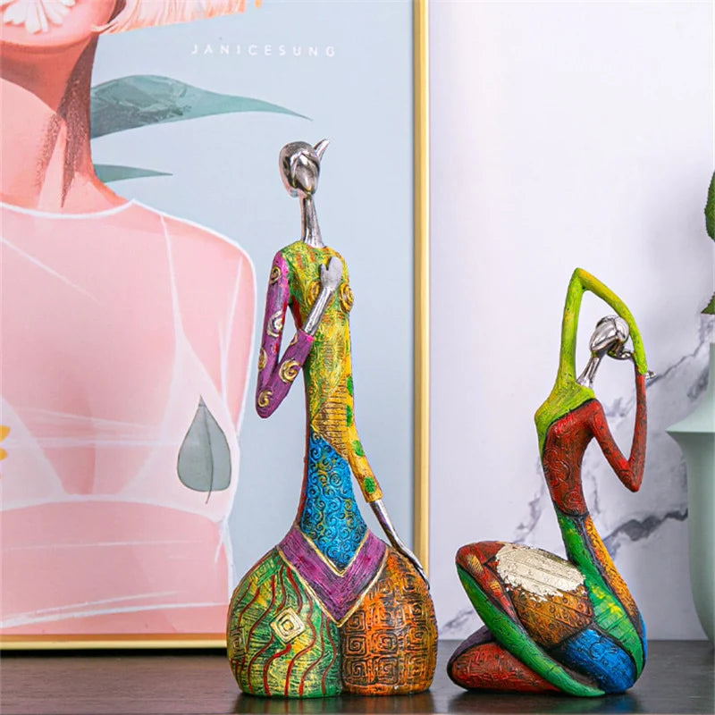 Konstverk Färgglada kvinnor