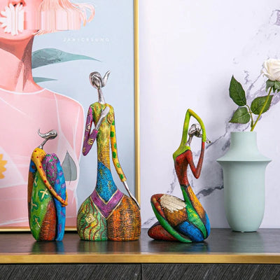 Konstverk Färgglada kvinnor